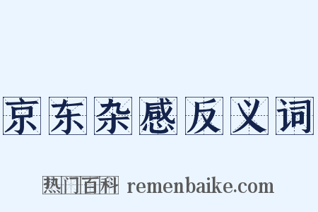 京东杂感反义词是什么意思的图片